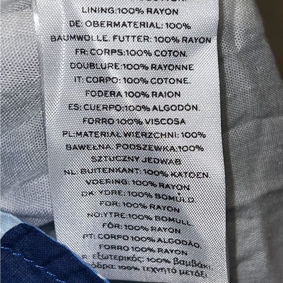 FAITHFULL THE BRAND Adalyn Midi Dress Blue Canaria Print Smocked Size 2 XS Small - Picture 10 of 16